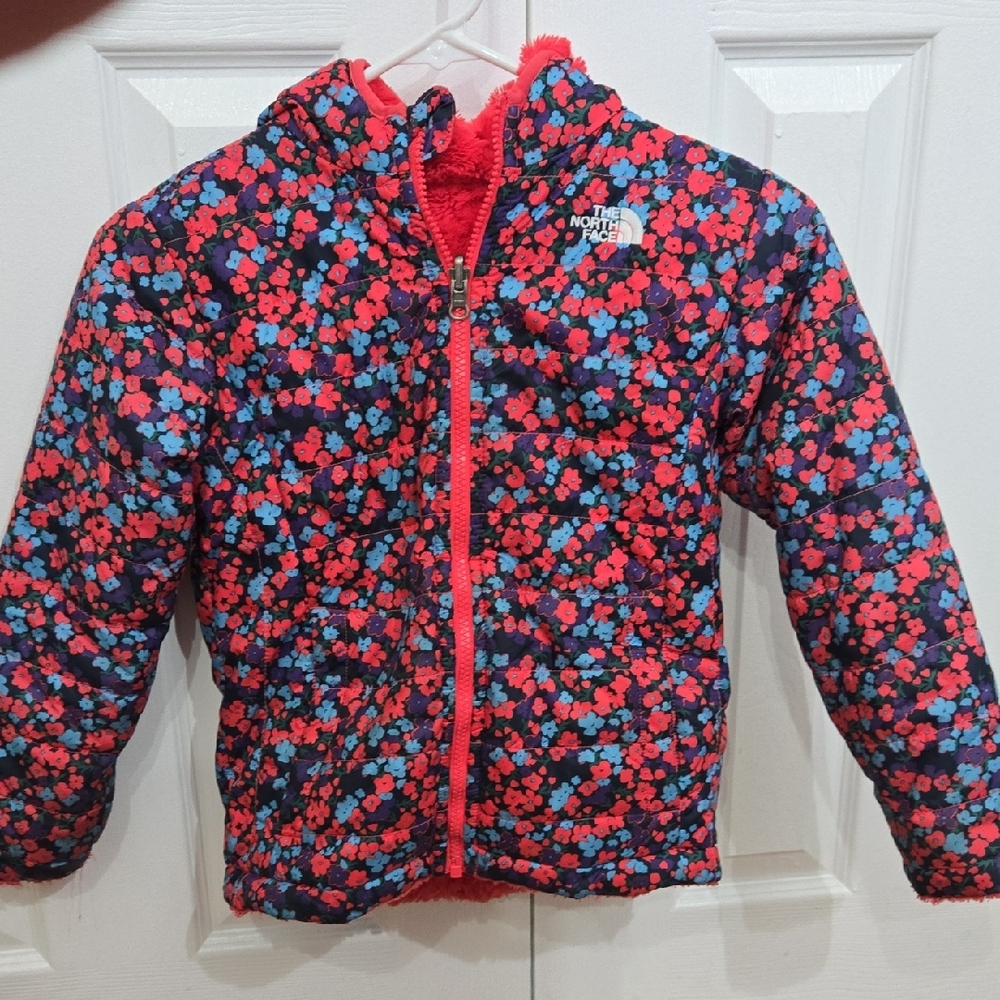 The North Face Reversible Pink and Blue Floral Jacket